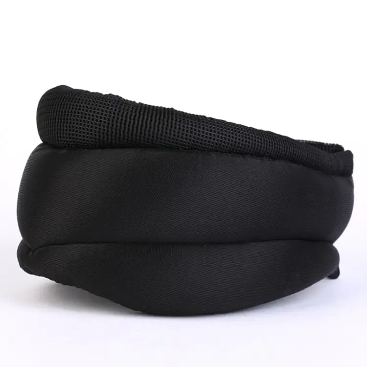 Black sleep mask on a white background