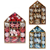 73-Piece Hollow Candy Ornament Set – Elegant Christmas Tree Decorations & Holiday Gift Boxes