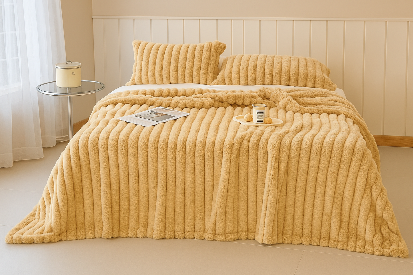 Faux Rabbit Fur Velvet Blanket