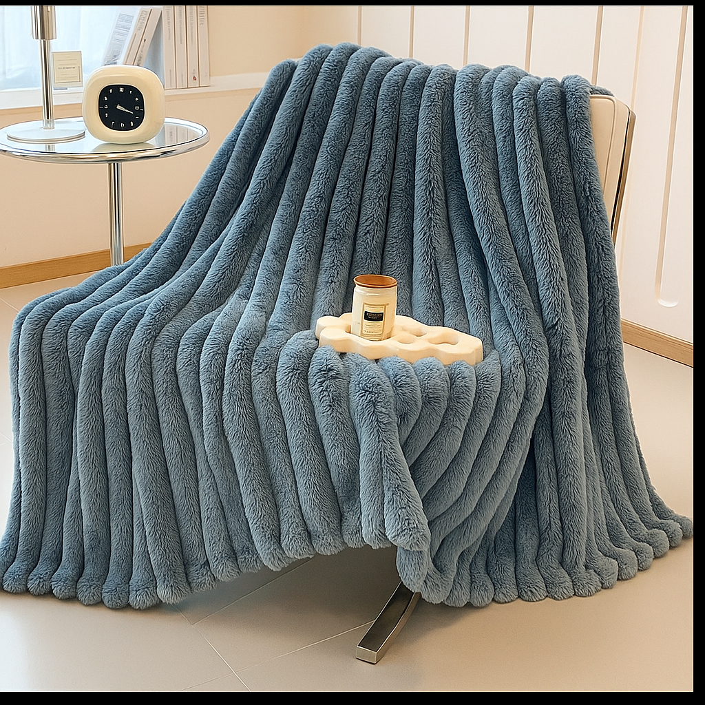 Faux Rabbit Fur Velvet Blanket